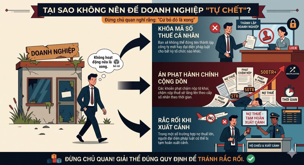 để doanh nghiệp tự chết là một sai lầm đầy rắc rối